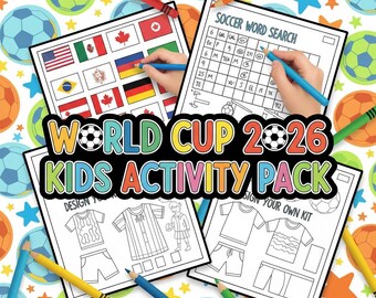 2026 World Cup Kids Activity Pack | Soccer Games, Coloring, Quizzes (Instant Download)