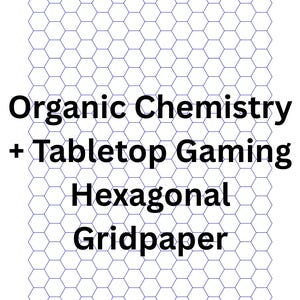 Papel cuadriculado hexagonal para química orgánica / PDF digital e imprimible / Hojas de mecanismos de alto rendimiento / Optimizado para GoodNotes y Notability