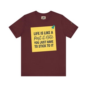 Livet är som en Post-it-lapp | Inspirerande citat-t-shirt bild 20