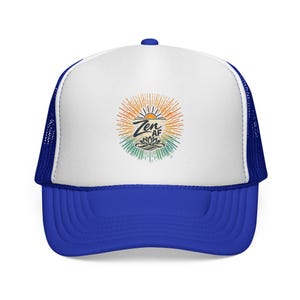 Gorra trucker Zen AF con diseño de rayos de sol / diseño de puesta de sol surfera imagen 8