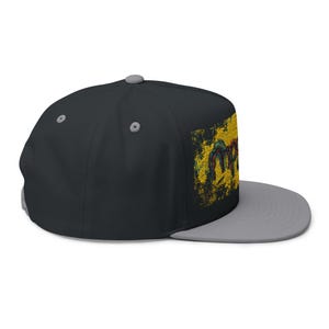 Snapback avec éclaboussures de peinture | Casquette plate brodée | Chapeau street art | Vêtements d'artiste mpgink image 18