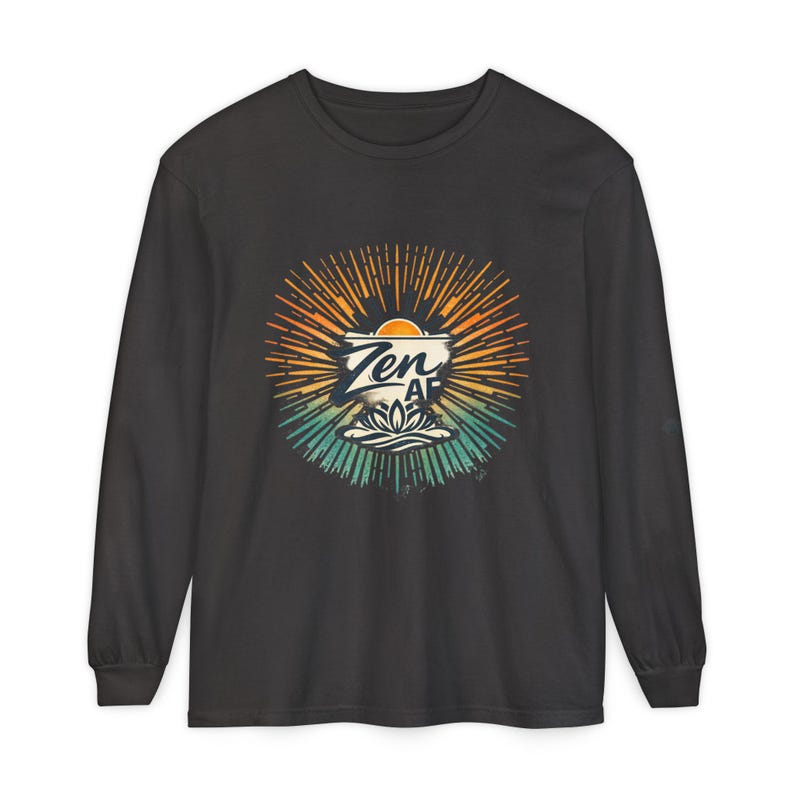 Zen AF Crewneck Sweatshirt | Sunburst Lotus Mindfulness Design imagem 19