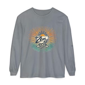 Zen AF Crewneck Sweatshirt | Sunburst Lotus Mindfulness Design imagem 9