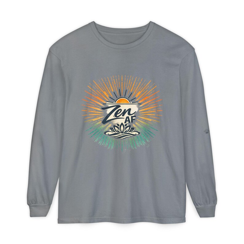 Zen AF Crewneck Sweatshirt | Sunburst Lotus Mindfulness Design imagem 9