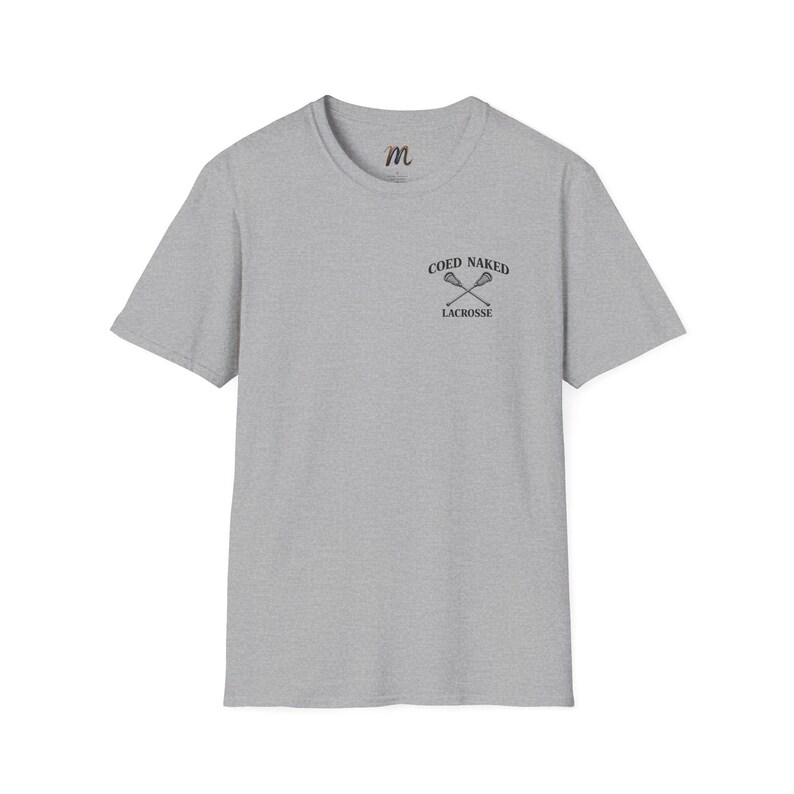 Coed Naked Lacrosse T-Shirt | Crossed Sticks, Wait to Release in the Crease image 3