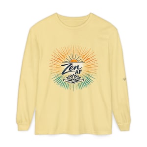 Zen AF Crewneck Sweatshirt | Sunburst Lotus Mindfulness Design imagem 5