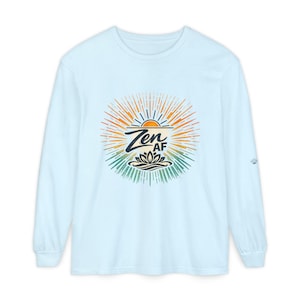Zen AF Crewneck Sweatshirt | Sunburst Lotus Mindfulness Design imagem 15