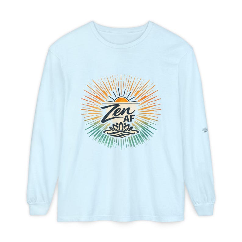 Zen AF Crewneck Sweatshirt | Sunburst Lotus Mindfulness Design imagem 15