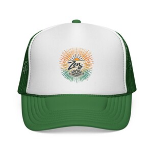 Gorra trucker Zen AF con diseño de rayos de sol / diseño de puesta de sol surfera imagen 10
