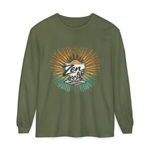 Zen AF Crewneck Sweatshirt | Sunburst Lotus Mindfulness Design imagem 11