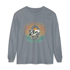 Zen AF Crewneck Sweatshirt | Sunburst Lotus Mindfulness Design imagem 17