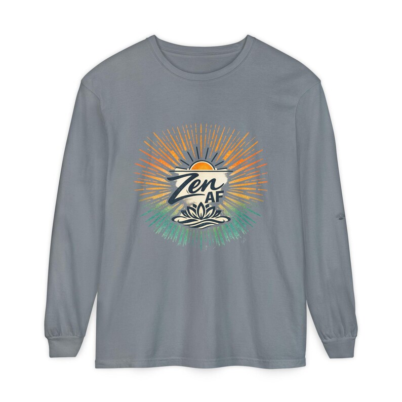 Zen AF Crewneck Sweatshirt | Sunburst Lotus Mindfulness Design imagem 17
