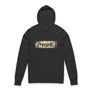 Graffiti Hooded Tee | Street Art Graphic Long Sleeve | mpgink Artist Apparel | Gift for Creatives image 3