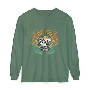 Zen AF Crewneck Sweatshirt | Sunburst Lotus Mindfulness Design imagem 13