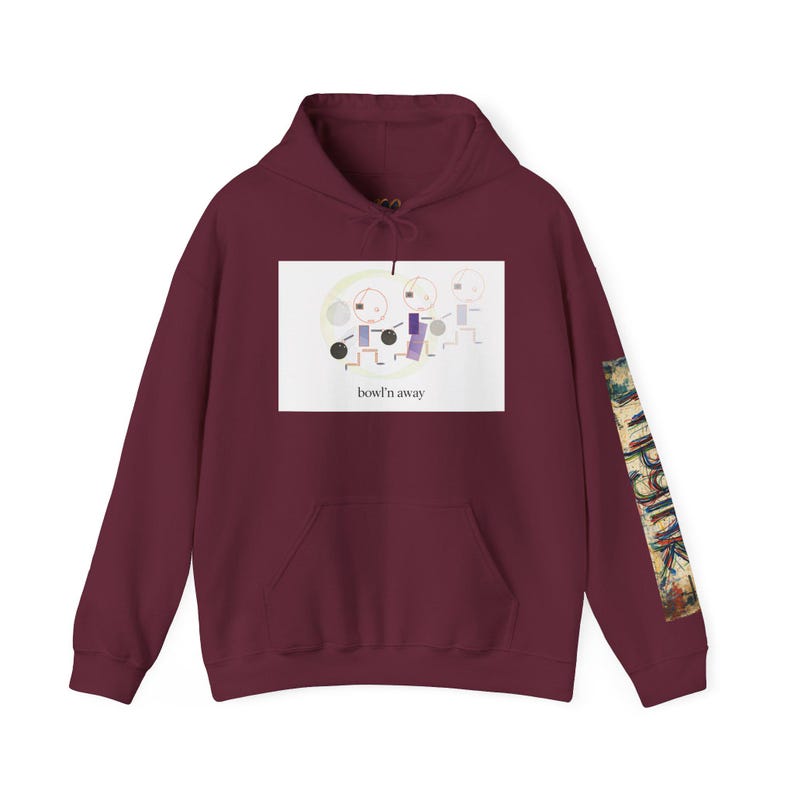 Bowln Away | mpgink ギア | ユニセックス ヘビーブレンド™ フード付きスウェットシャツ 画像 4