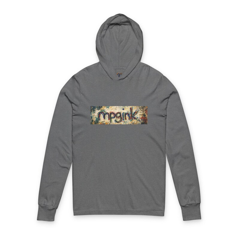 Graffiti Hooded Tee | Street Art Graphic Long Sleeve | mpgink Artist Apparel | Gift for Creatives image 4