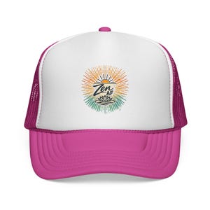 Gorra trucker Zen AF con diseño de rayos de sol / diseño de puesta de sol surfera imagen 11