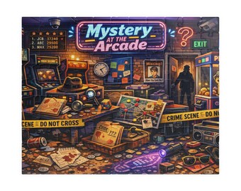 Mystery at the Arcade Puzzle 110-piece | Crime Scene Arcade Jigsaw
