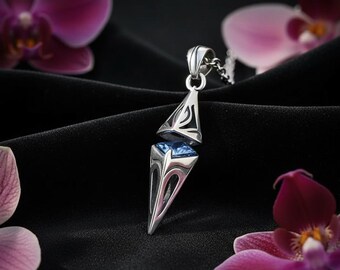 Collana in argento sterling 925 con pendente in zircone, elegante catena per clavicola, gioiello minimalista, regalo per matrimoni e feste per donne e uomini