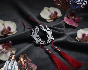 Set di ciondoli MDZS Wei Wuxian Lan Wangji, amuleto della tigre stigia, flauto e spada, regalo per cosplay di The Untamed