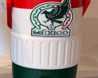 Tri color Mexico  can koozie