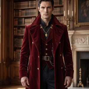 Alucard Hellsing Cosplay Long Crimson Overcoat Vampire Halloween Costume Men