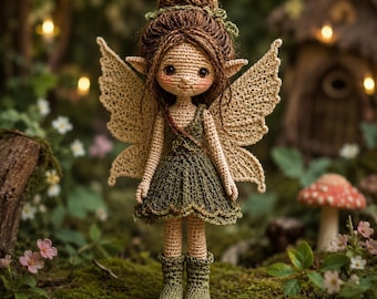 Flower Fairy Crochet Doll PDF Pattern – Floria Amigurumi Doll, (English Instant Download)