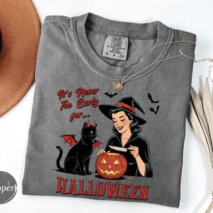 Halloween Witch Shirt, Black Cat Pumpkin Tee
