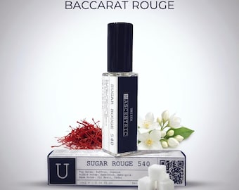 SUGAR ROUGE 540 - Perfume inspirado en Baccarat Rouge 540 / Larga duración / Aroma lujoso de ámbar dulce