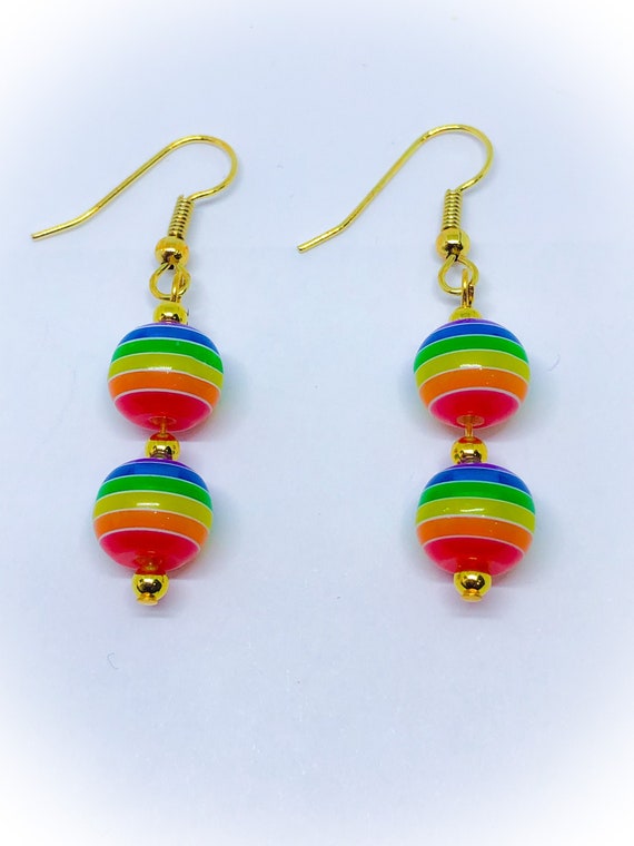 Resin 2025 bead earrings