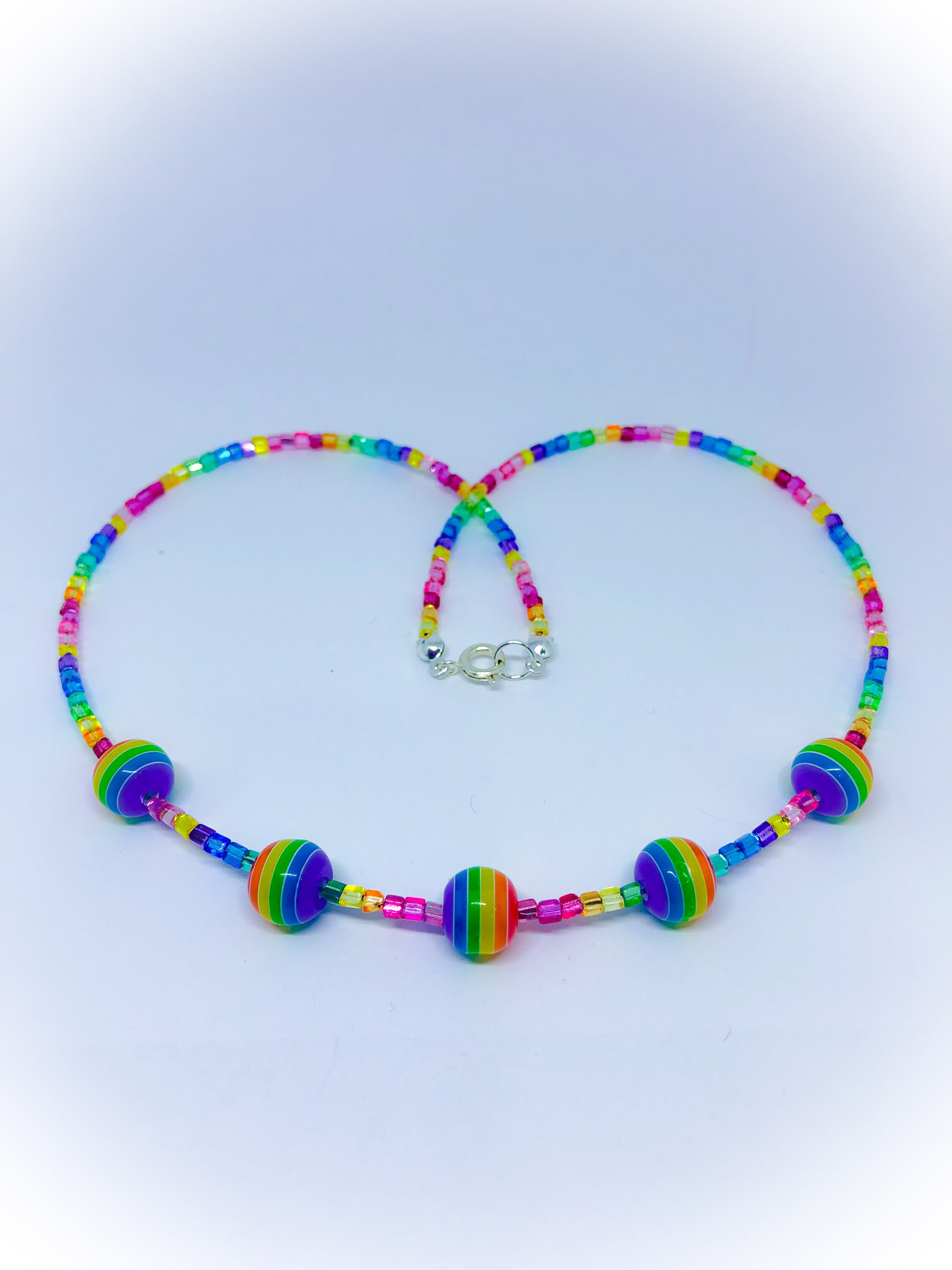 Made a rainbow beaded necklace and I'm obsessed with how it turned out! :  r/RainbowEverything