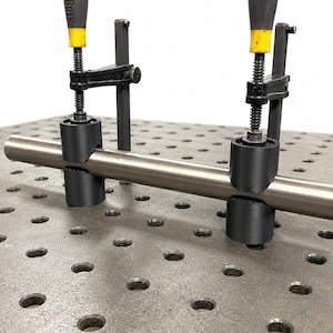 Juego de soportes para tubos de mesa de soldadura para tubos de 33,7-42,4 mm, 4 piezas