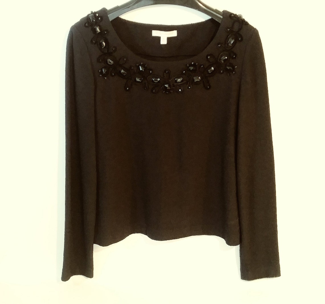 St John Knits Evening Top Black St John Knit Sweater Top Etsy