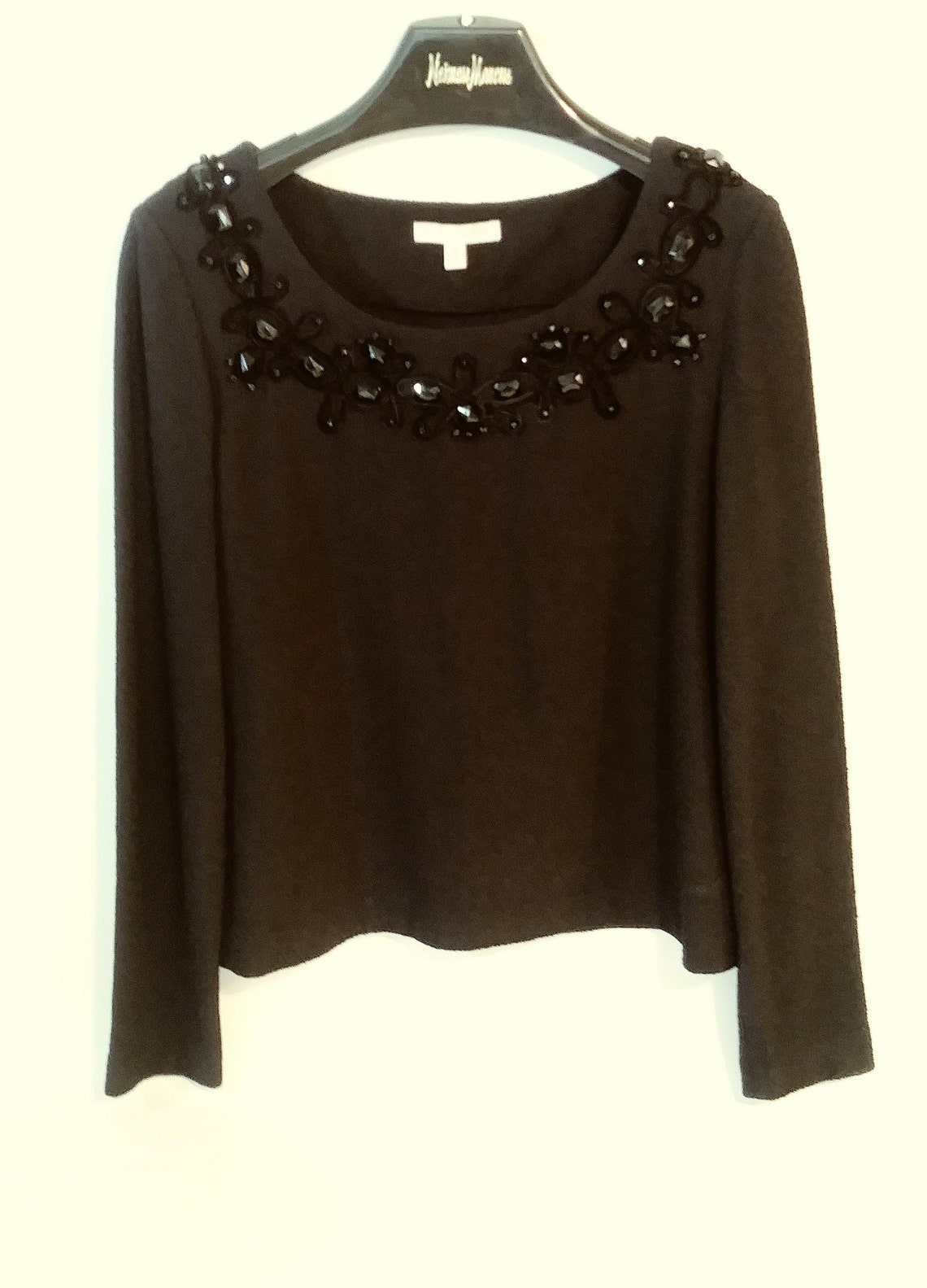 St John Knits Evening Top Black St John Knit Sweater Top Etsy