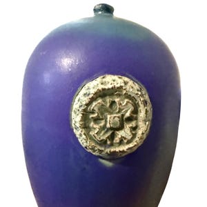 RARO salvadanaio in ceramica artigianale realizzato a mano – Firmato C Bell Folk Art