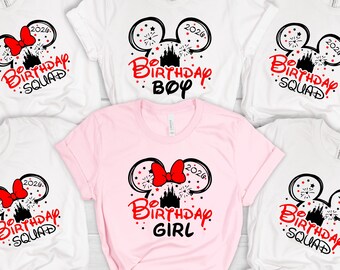 Disney Birthday Squad Shirt, Disney Family Birthday Matching Tee, Birthday Girl Birthday Boy Shirt, Disneyland Birthday Trip Sweatshirt