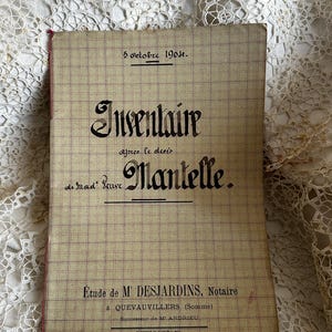 Authentische französische notarielle Handschrift von 1904 Vollständiges rechtliches Dokument mit offiziellen Stempeln der Republik.
