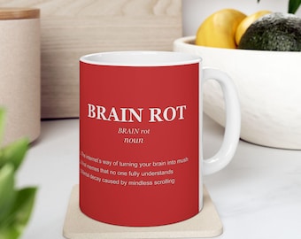 Funny Brain Rot Definition Mug