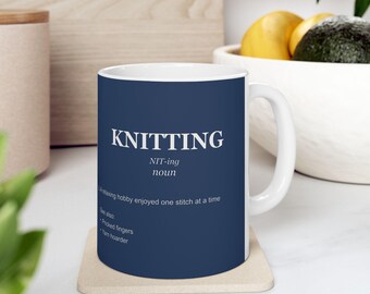 Funny Knitting Definition Mug