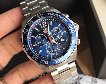 TAG Heuer Formula 1 Chronograph 43mm Blue Dial Men's Watch CAZ1014.BA0842
