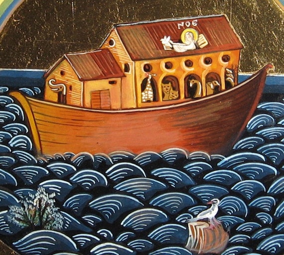 Noah s Ark. Handmade painting