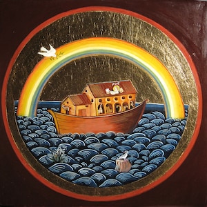 Arche Noah. Handgemachte Malerei.