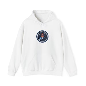 Mission Patch Rocket Hoodie | space astronaut, mission patch, cosmic science nerd