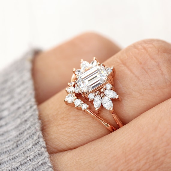 Moissanite Engagement Ring Sets 2024 www.alhudapk