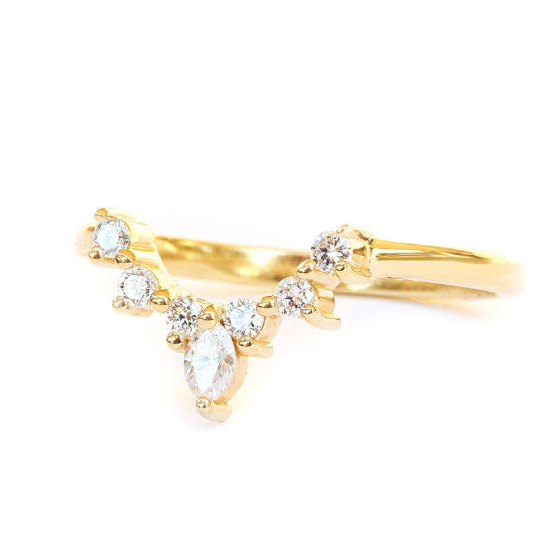 Diamond Unique Engagement Rings Set Valentia & Romi Diamond Etsy Canada