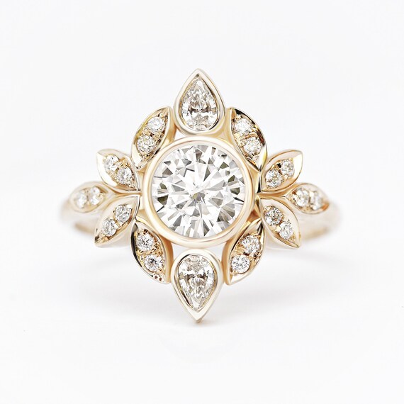 Flower setting hotsell diamond