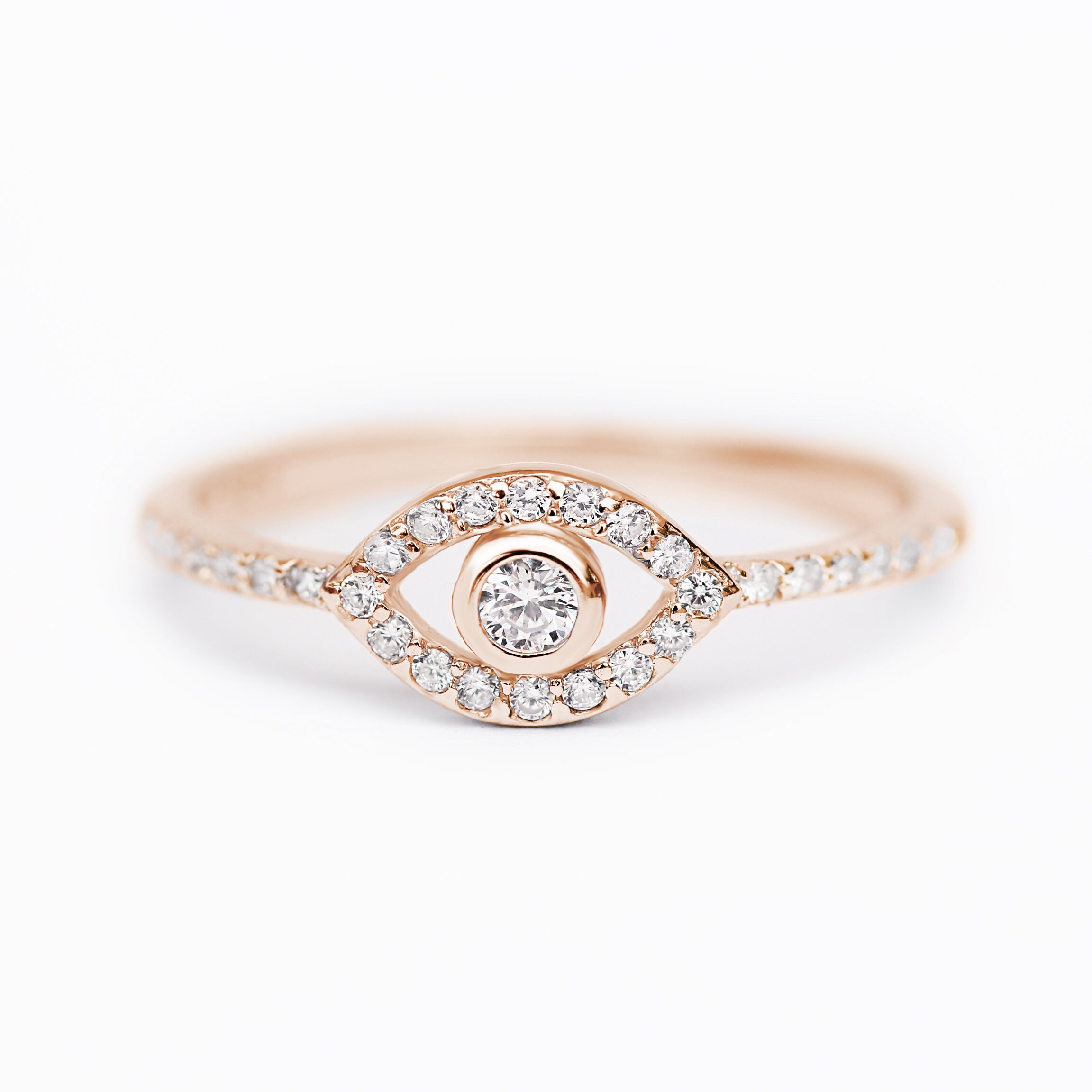 Evil eye diamond ring discount