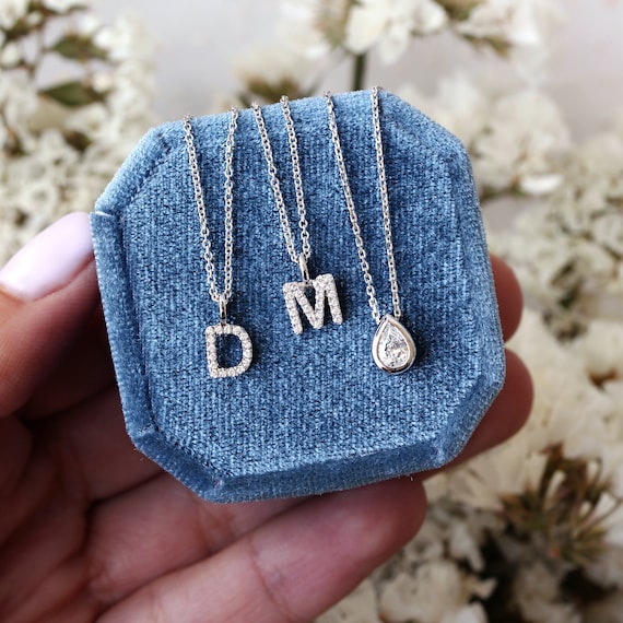 Initial Necklace Personalized Gift 