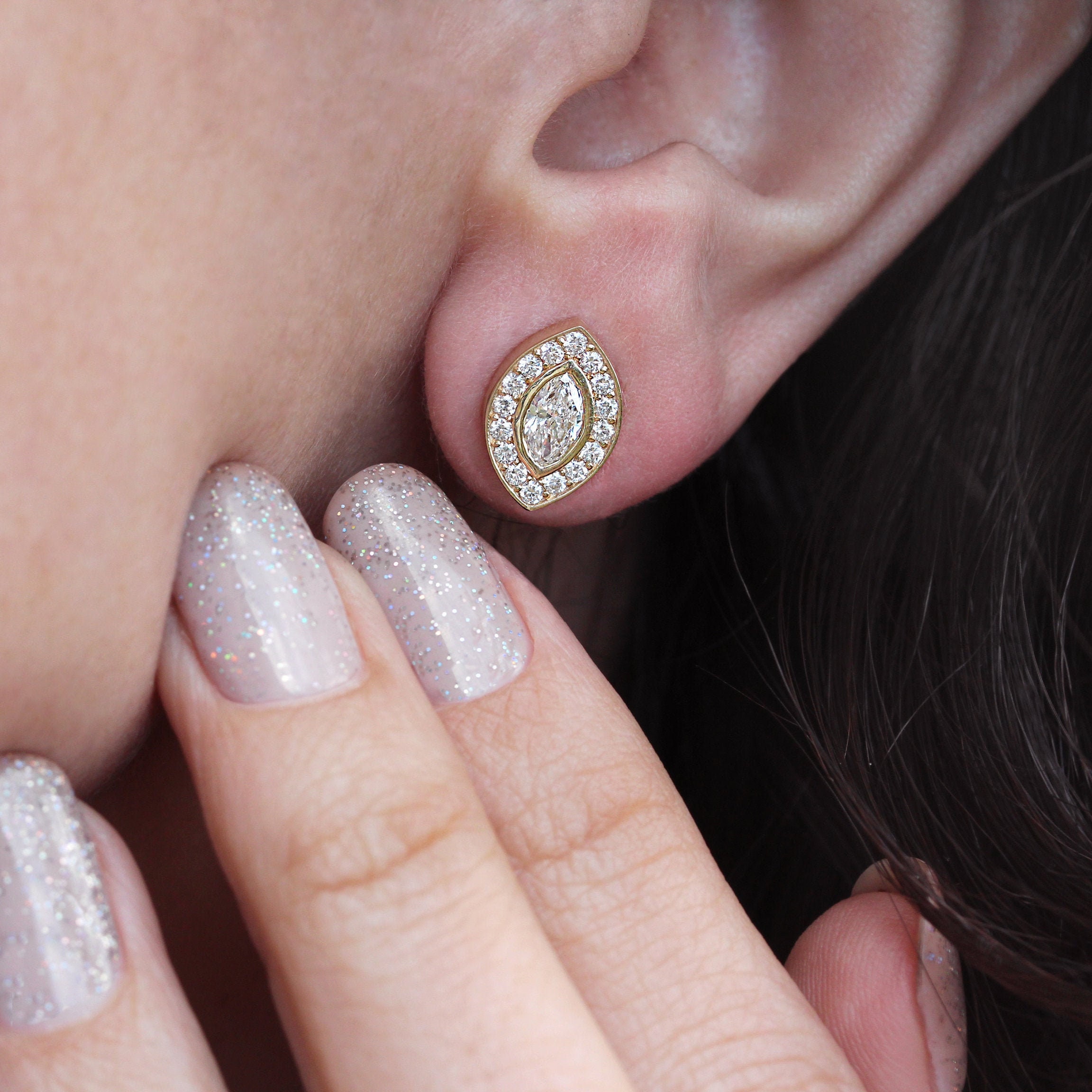 Marquise cut diamond earrings deals