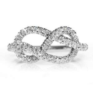 Infinity Engagement Ring, Unique Engagement Ring, The Original, 0.35 CT Diamond Ring, Unique Wedding Band, Love Knot Diamond Ring, Bridal image 1